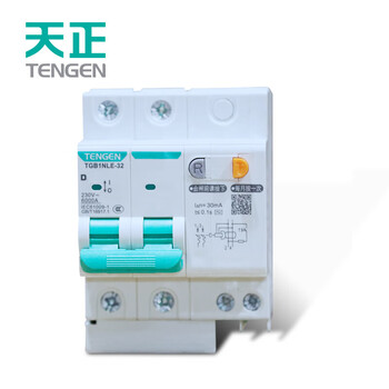 Tianzheng electric air switch leakage protection circuit breaker tgb1nle series 32a frame d type current 20a 2p