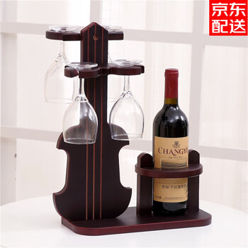 Creative red wine rack, red wine glass rack, tall glass rack, upside-down wine glass rack, wine bottle rack, red wine rack ornaments, household portable violin model