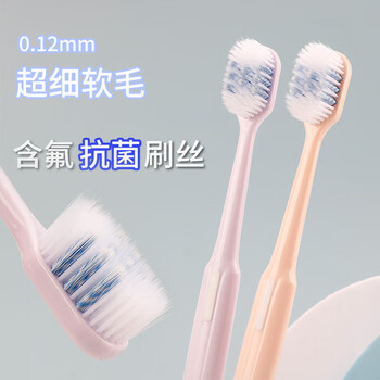 Baizao spiral silk wide-head ultra-fine soft-bristled adult large-head fluoride-containing antibacterial toothbrush 2 individually installed home decoration home