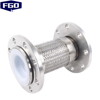 Fgo stainless steel fluorine lined braided bellows chemical standard bwgf46-16p dn150 length 3 meters dn150 stainless steel fluorine lined