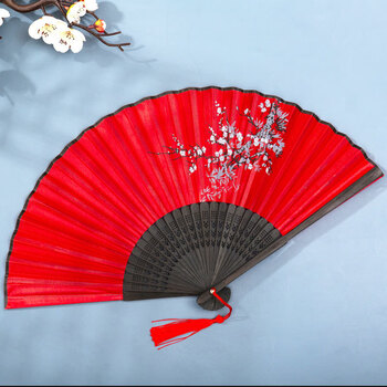 Jieyi fan folding fan chinese style ancient style women's national fashion small retro cloth summer japanese style dance folding classical costume ruozhi hanmei a handful 21*38