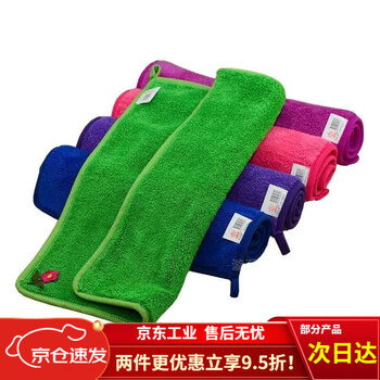 Cleaning towel absorbs water and does not shed lint korean rag double layer extra thick housework cleaning floor furniture traceless thick 5 pack (random color)