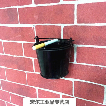 Creative nail-free wall-mounted ashtray in public places toilet smoking area smoke extinguisher trash can simple black screw installation