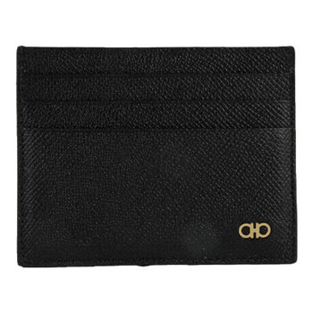 95% new ferragamo men's black wallet 0776843 gift