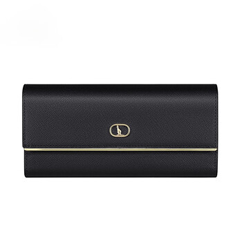 Kangaroo luxury 2025 new long wallet handbag women's genuine leather large capacity handbag feeling temperament black