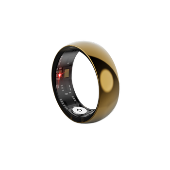 Nuibc smart ring measures blood pressure, blood oxygen, heart rate, automatically monitors sleep, inter-finger movement, pedometer, remote control and takes pictures, ip68 deep waterproof, magic ring gift for men and women, gold blood pressure model, no. 10, 100-140 pounds recommended