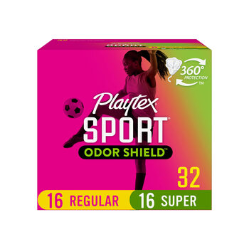 Playtex sports tampons 32 pieces regular + strong absorption imported feminine care 32