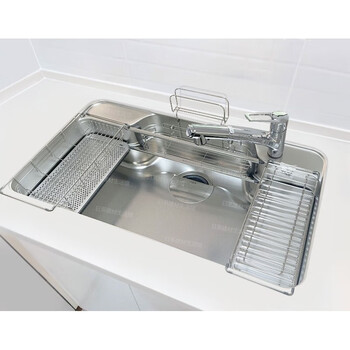 Lixil lixil 3d embossed multifunctional 304 stainless steel sink w-shaped standard long style large 5021 faucet