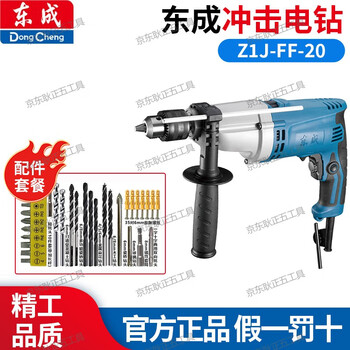 Dongcheng impact drill hand electric drill small electric hammer 220v household pistol drill z1j-ff-16 multifunctional ceramic tile electric drill z1j-ff-20 720w package 1