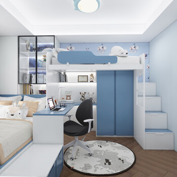 Piano wardrobe integrated tatami small apartment children's bed bedroom storage bed multi-functional desk combination customized prepayment (for pricing details, please contact customer service)