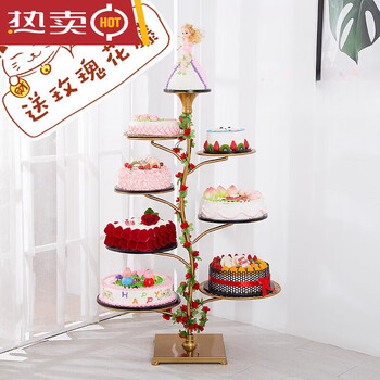 Sailotou european-style iron multi-layer birthday cake stand european-style multi-layer tree-shaped iron stand 6 layers 8 layers 10 layers 12 layers birthday custom-made