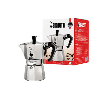 Bialetti stovetop coffee pot for gas stoves aluminum silver