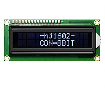 Ouhuayuan hj1602a 16x2 character screen lcd lcd screen lcm liquid crystal module cob display module 3v3 black background with white characters