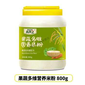 Heqizhi rice cereal for the elderly, sugar-free, nutritious rice noodles high in iron, zinc and calcium, edible, sucrose-free, instant brewing, fruit and vegetable multi-dimensional nutritional formula rice noodles