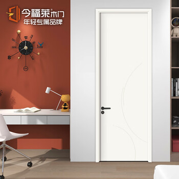 Wooden door modern simple wooden door customized paintless bedroom door l729