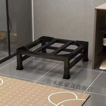 Yimu private universal washing machine base bracket refrigerator dishwasher plus elevated bracket universal iron storage rack increased shelf black thickened length 50*width 50*height 30 cm