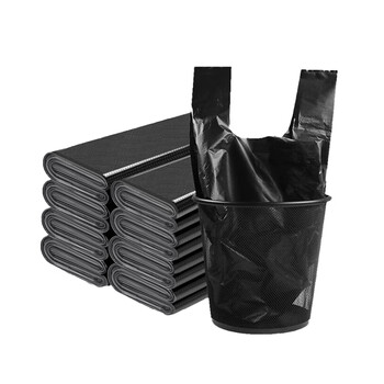 Mrs. zhuang hotel property cleaning portable vest garbage bag black portable 60*65cm*50 pieces