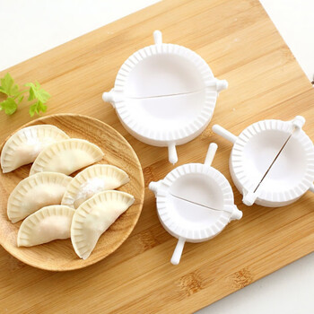 Mu xiao multi-size dumpling making tool kitchen pinch dumpling clamp to make dumplings mold large, medium and small size dumpling making tool 3 pack of dumplings