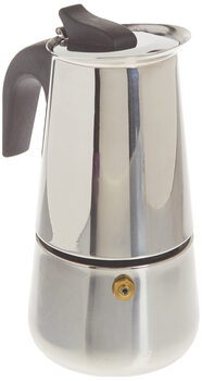 Home basics 2-cup stainless steel espresso maker manual portable coffee maker silver 2 cups
