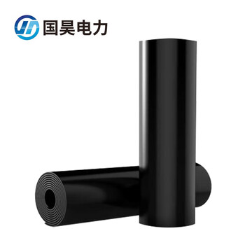 Guohao electric power high voltage insulating mat 35kv insulating rubber mat floor mat black industrial power distribution room rubber sheet 1m*5m*12mm thick/roll rubber 35kv 5 days
