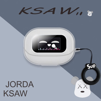 Suitable for ugreen green link t6 magic in-ear protective cover green link hitune t6 magic touch screen version wireless bluetooth headset cover cartoon transparent shell for men and women transparent shell-sp ring green link t6 magic touch screen version