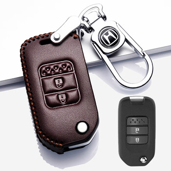 2023 honda crv key cover genuine leather 21 models dongfeng 2021 new crv key cover special car buckle shell 23 (f model coffee color + buckle) 2-button key start
