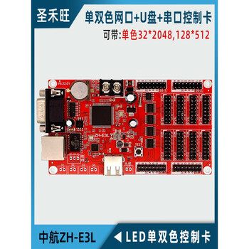 Avic control card zh-e3l network port u disk serial communication led advertising character display motherboard zh-e3l