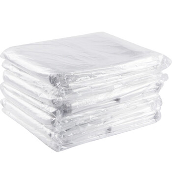 Brand new material large transparent flat mouth garbage bag white plastic bag 70*90cm*10 100*120cm*50 only