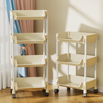 Yupin trolley storage rack kitchen bedroom floor-standing multi-layer snack baby products storage rack dormitory zw96 four-story meter