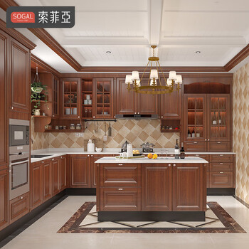 Sofia customized cabinets, european style island type integrated kitchen cabinets, wall cabinets, floor countertops, dishwasher cabinets, bar counters, sideboards, package (3m base cabinets + 3m countertops + 1m wall cabinets)