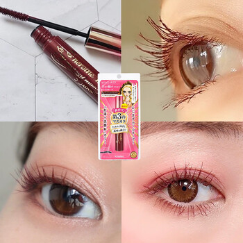Kishimei mascara japanese slim, thick, curly and styling second generation three berry color eyelash primer japanese version 3rd generation warm water removable mascara peach 6mg