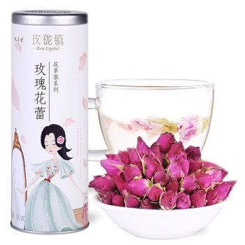 Longcuitang longcuitang rose tea dried flower tea gansu yongdeng bitter water double dried rose 50g*2 cans lanzhou specialty 2 cans rose tea