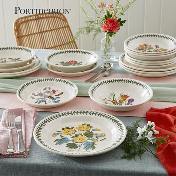 Porter merrill uk imported ceramic dinner plate set pasta bowl dinner bowl 50th anniversary commemorative gift box set 18 pieces
