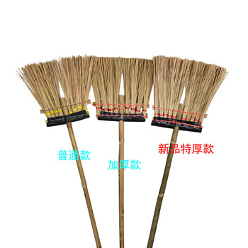 Bamboo broom thickened extra thick hard outdoor gravel yard broom natural plant bamboo broom factory thickened bamboo broom
