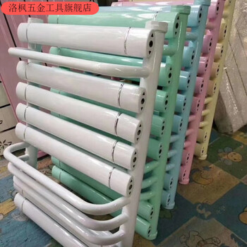 Qinkai aluminum composite small basket bathroom radiator household water floor heating radiator wall-mounted bathroom 400 center distance 600 high 7+4