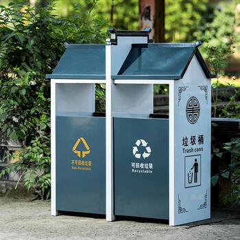 2024 new outdoor trash stainless steel scenic area creative park community classification factory direct sales scenic area ancient town 884092 consultation is polite