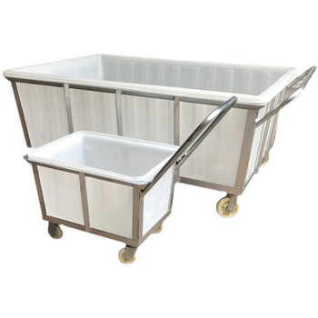 Wheeled water tank cart, turnover cart, cloth drop cart, dyeing factory cart, cooked plastic box, linen cart, water cart, bucket, 50l square box (590*445*323) + cart