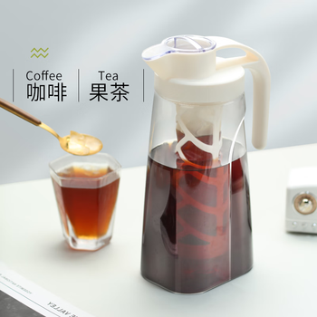 Jue element cold brew coffee pot large capacity with filter japanese refrigerator tea cold brew pot convenient cold brew pot coffee cold brew bottle tritan material white 2l