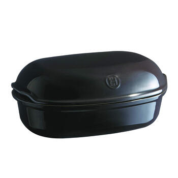 Emile henry ceramic bread baker imported from france, dedicated for home oven, microwaveable, with lid