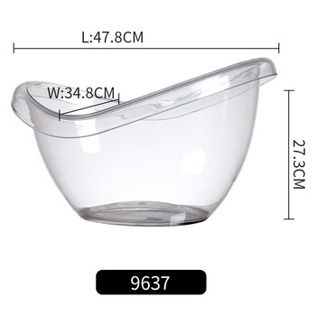 Renjuyi acrylic ice bucket large creative iced soda drink ice bucket commercial ingot red wine champagne beer bucket 12l large ingot ice bucket 9637 holds about 20 small beers