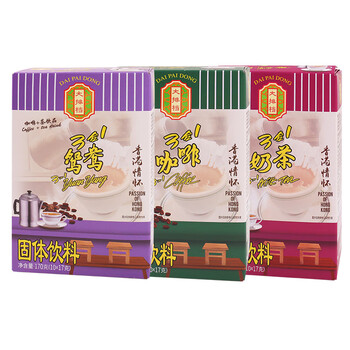 Food stall 3 in 1 instant mandarin duck milk tea hong kong style coffee boxed instant solid drink 3 box combination 1 box each of three flavors