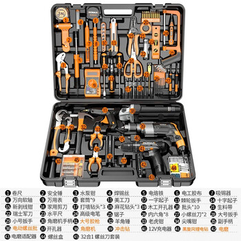 German imported high-quality household hardware tool box set for woodworking and electrician special repair multifunctional collection 31 pieces-40 pieces