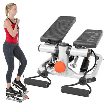 Sunny health & fitness full body 2-in-1 stepper adjustable hydraulic