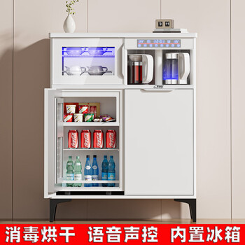 Melinda's new home and commercial multifunctional intelligent solid wood tea bar machine fully automatic water filling vertical water dispenser refrigerator refrigeration freezing living room tea water all-in-one milk bottle sterilization cabinet solid wood 615 elegant white (refrigerator refrigeration freezing + disinfection cabinet)