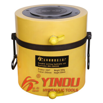 Ji litian customized brand large tonnage double-acting hydraulic jack 300t 200mm stroke double-acting hydraulic cylinder 300 tons cylinder 300 tons