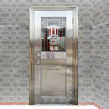 Qilicai 304 stainless steel single door anti-theft door balcony door entry door rural kitchen door roof door balcony door rental door 860*1970 outsourced right