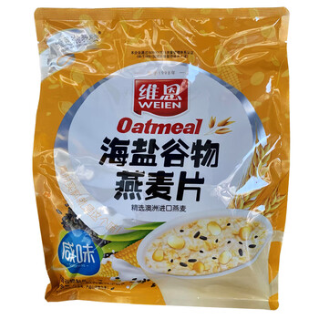 Wein nourishing meal grains fruit nuts lotus root powder yam walnut powder sesame paste sea salt cereal oatmeal sea salt cereal oatmeal (salty) 520g (14 small packs included)