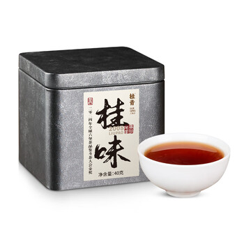 Little senior sister reviews tea 2008 guiwei liubao tea special original seed first picked guangxi wuzhou black tea guiqing 40g