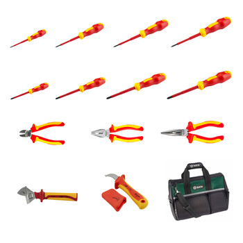 Sata a09717 14-piece electrical emergency repair tool set