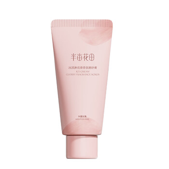 Half acre flower field ice cream scrub fragrance silky body bath salt full body gentle exfoliation niacinamide brightening moisturizing rose scrub 60g